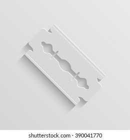razor blade paper vector icon