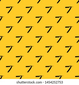 Razor blade pattern seamless vector repeat geometric yellow for any design