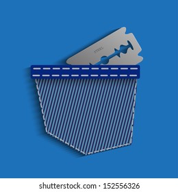 Razor blade in the pocket