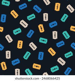 Razor Blade Seamless Pattern Vector illustration for Print, Wallpaper, Decoration.