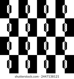 Razor Blade Shape in Contrast Color, Black White, can use for Wallpaper, Cover, Decoration, Ornate, Ornament, Background, Wrapping, Fabric, Textile, Fashion, Tile, Carpet Pattern, etc. Vector 