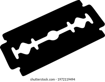 The razor blade is sharp. Vector image.