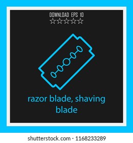 razor blade, shaving blade vector icon