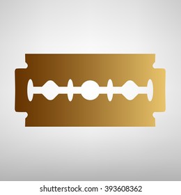 Razor blade sign. Flat style icon