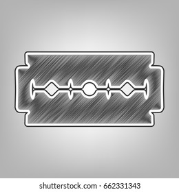 Razor Blade Sign Vector Pencil Sketch Stock Vector (Royalty Free ...