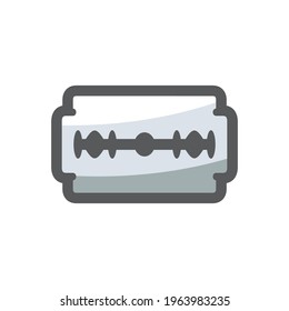 Razor Blade steel Vector icon Cartoon illustration