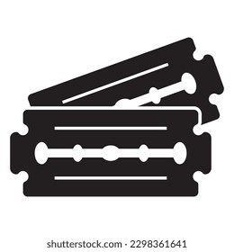 Razor blade symbol icon, logo vector illustration design template