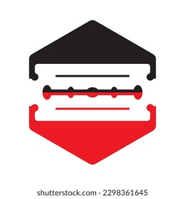 Razor blade symbol icon, logo vector illustration design template