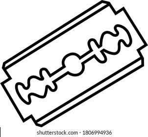 Razor blade tattoo vector illustration 
