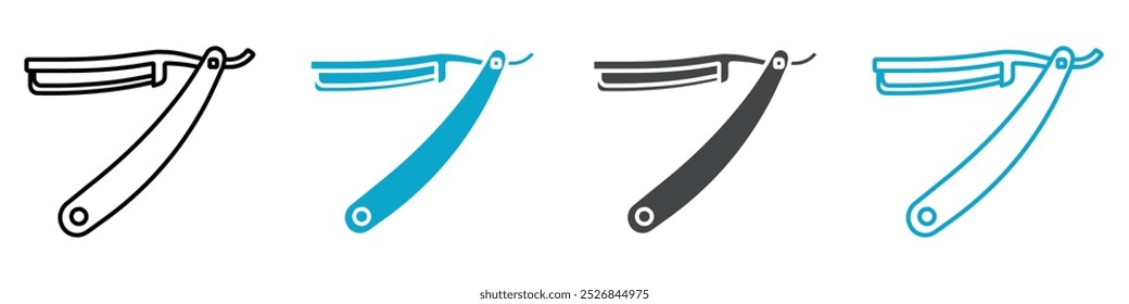 razor blade Thin line vector design