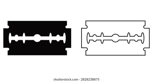 Razor Blade Vector Icon Set for Shaving, Grooming, Barber and Personal Care Design