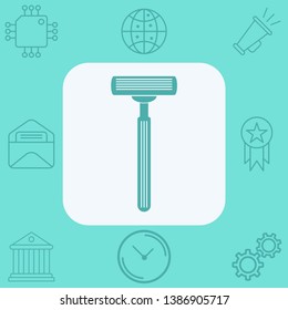 Razor blade vector icon sign symbol
