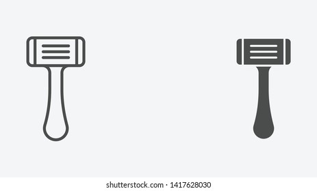 Razor blade vector icon sign symbol