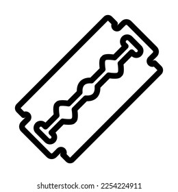 Razor Blade Vector Line Icon Design