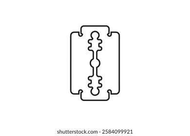 razor blade vector silhouette isolated in white background