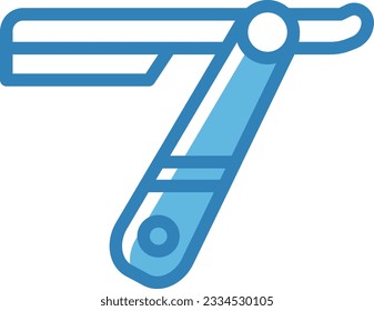 Icono azul de Razor - Icono único, vector