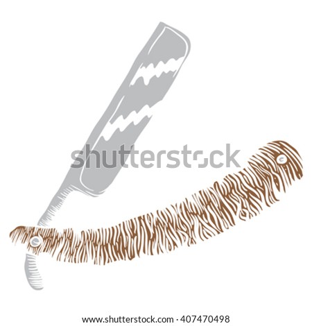 razor cartoon illustration isolated on white