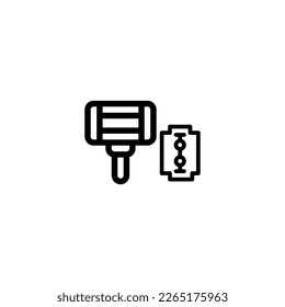 Razor cleaning body sharp Icon, Logo, and illustration Vector