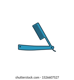 Razor Comb icon. Outline filled creative elemet from barber shop icons collection. Premium razor comb icon for ui, ux, apps, software and infographics.