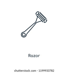 Razor concept line icon. Linear Razor concept outline symbol design. This simple element illustration can be used for web and mobile UI/UX.