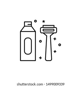 Razor cream salon icon. Element of hygiene icon