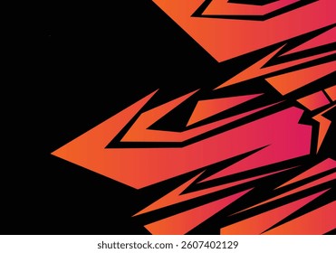 Razor Edged Rhythm colourful Mono chrome Zigzag with some copy space area
