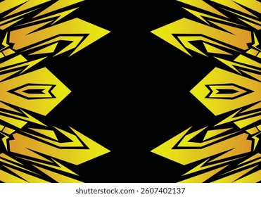 Razor Edged Rhythm colourful Mono chrome Zigzag with some copy space area