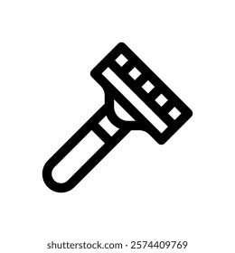 Razor. Editable stroke vector icon.