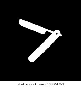 Razor Flat Icon On Black Background