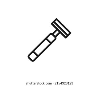 Razor flat icon. Single high quality outline symbol for web design or mobile app.  Makeup thin line signs for design logo, visit card, etc. Outline pictogram EPS10