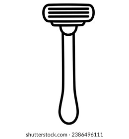 Razor for hair line icon. Self-care, skin care and health. Hygiene and beauty everyday procedure. Razor icon. Vector Cartoon illustration with safe hair shaving blade 