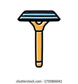 razor hand drawn icon vector design