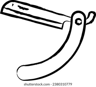 razor hand drawn vector illustration
