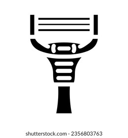 razor hygiene glyph icon vector. razor hygiene sign. isolated symbol illustration