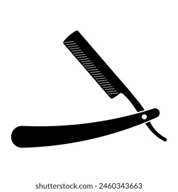 Razor icon for a beauty salon or barbershop in modern style