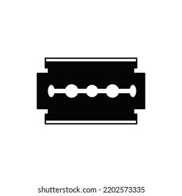 Icono de Razor en glifo plano negro, estilo relleno aislado en fondo blanco
