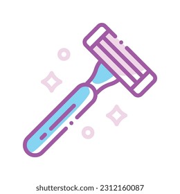 Razor icon design in four variation color