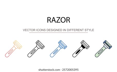 Razor icon design with white background stock illustration