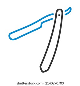 Razor Icon. Editable Bold Outline With Color Fill Design. Vector Illustration.
