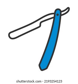 Razor Icon. Editable Bold Outline With Color Fill Design. Vector Illustration.