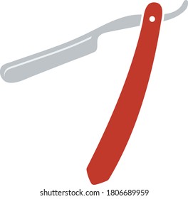 Razor Icon. Flat Color Design. Vector Illustration.