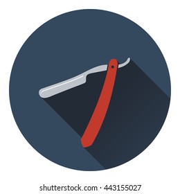 Razor icon. Flat color design. Vector illustration.