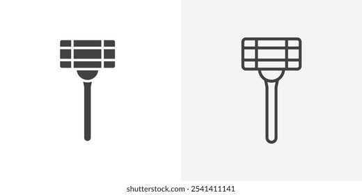 Razor icon flat and simple set design