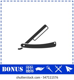 Razor icon flat. Simple vector symbol and bonus icon