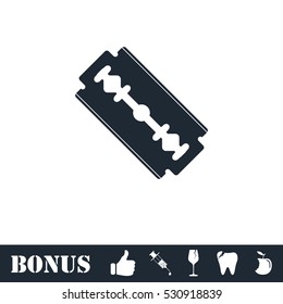 Razor icon flat. Vector illustration symbol and bonus pictogram