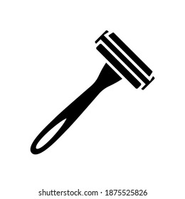 razor icon of glyph style vector illustration design