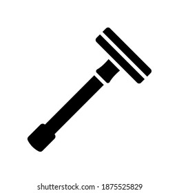 razor icon of glyph style vector illustration design