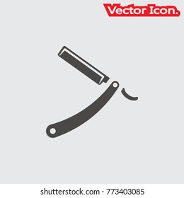 razor icon isolated sign symbol and flat style for app, web and digital design. Vector illustration.