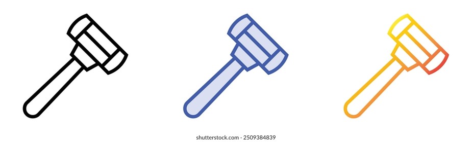 razor icon. Linear, Blue Fill and Gradient Style Design Isolated On White Background