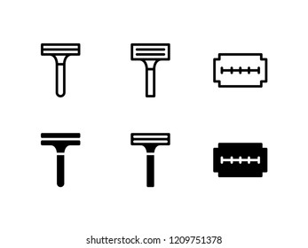 Razor Icon Logo Vector Symbol. Blade Icon